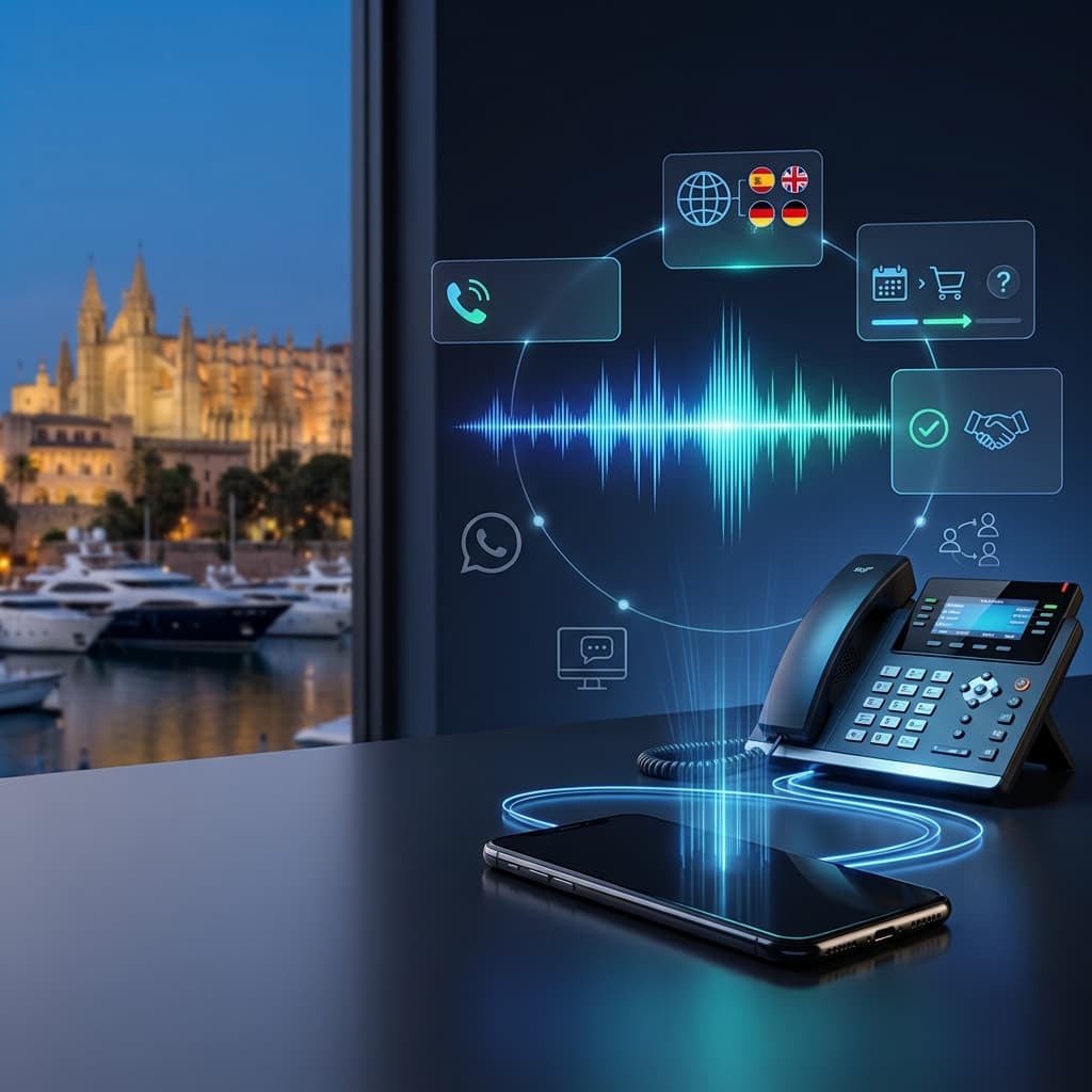 AI voice agent answering multilingual calls for a Palma business