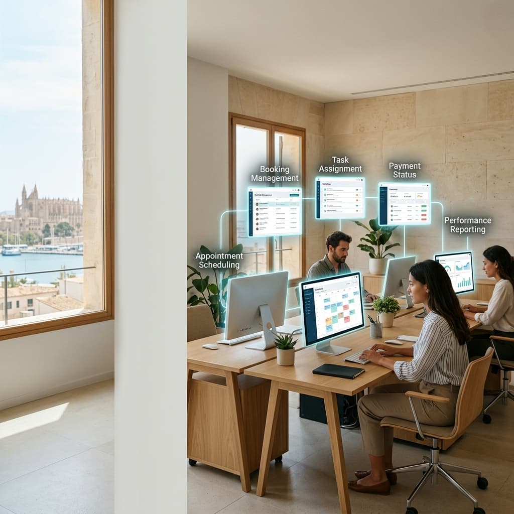 Business automation connecting enquiries and workflows in Palma