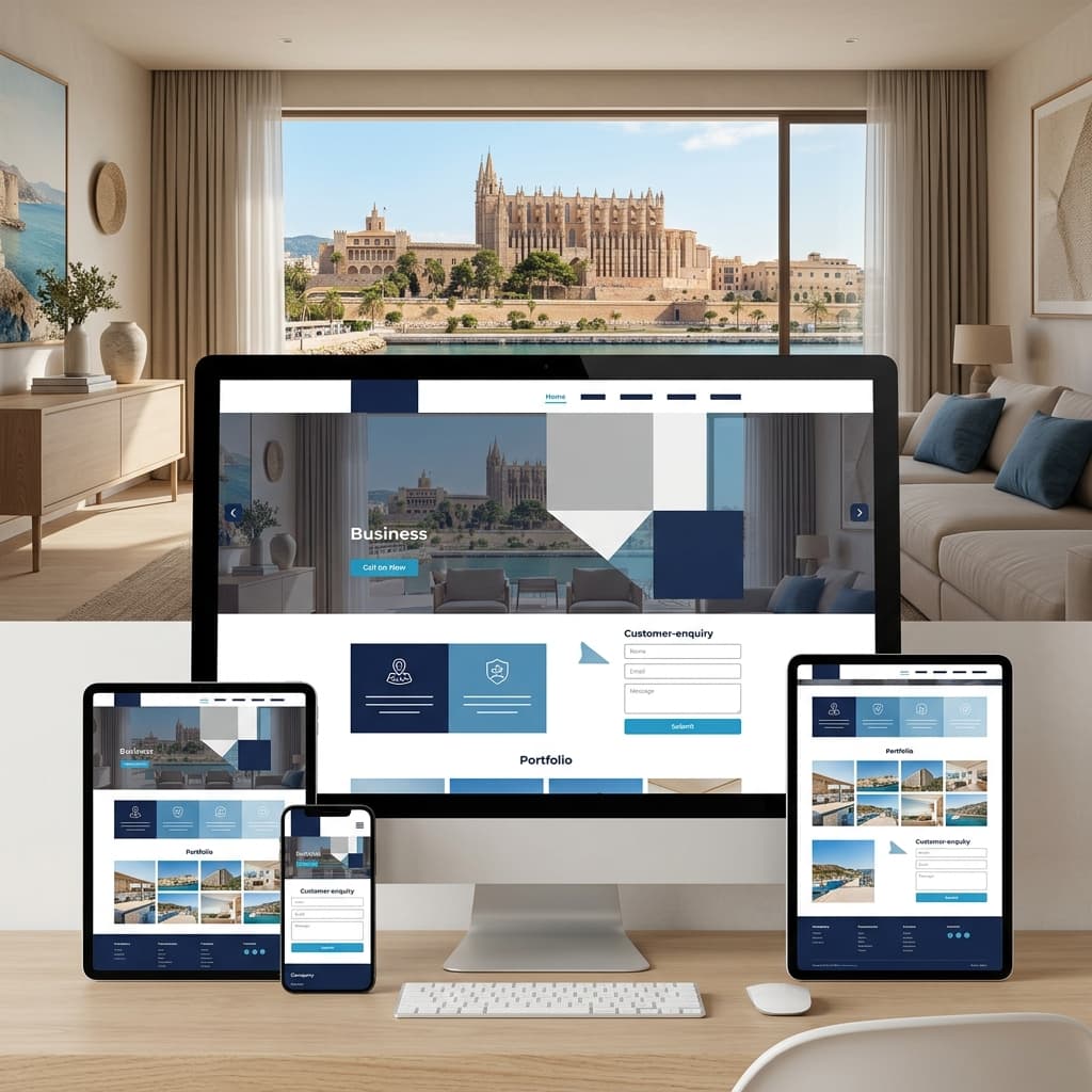Responsive website development for a business in Palma